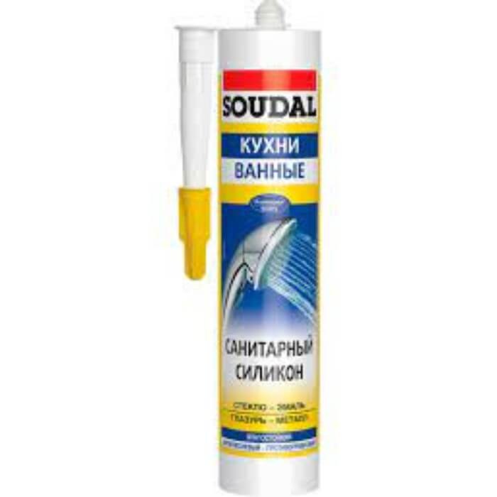 Силикон санитарный Soudal КУХНИ ВАННЫЕ белый 280 мл, Бельгия